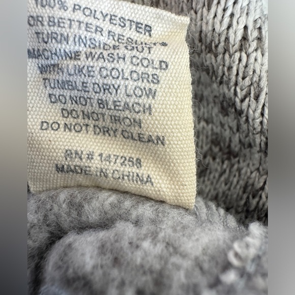 Simply Southern Size Small 1/4 Snap Front Long Sleeve Pullover Gray Pockets Crab - Picture 9 of 9